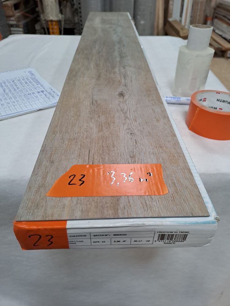 PVC Designbodenbelag Restposten 23 – Creation 55 Trend Ranch (3,36 m², nur komplett)