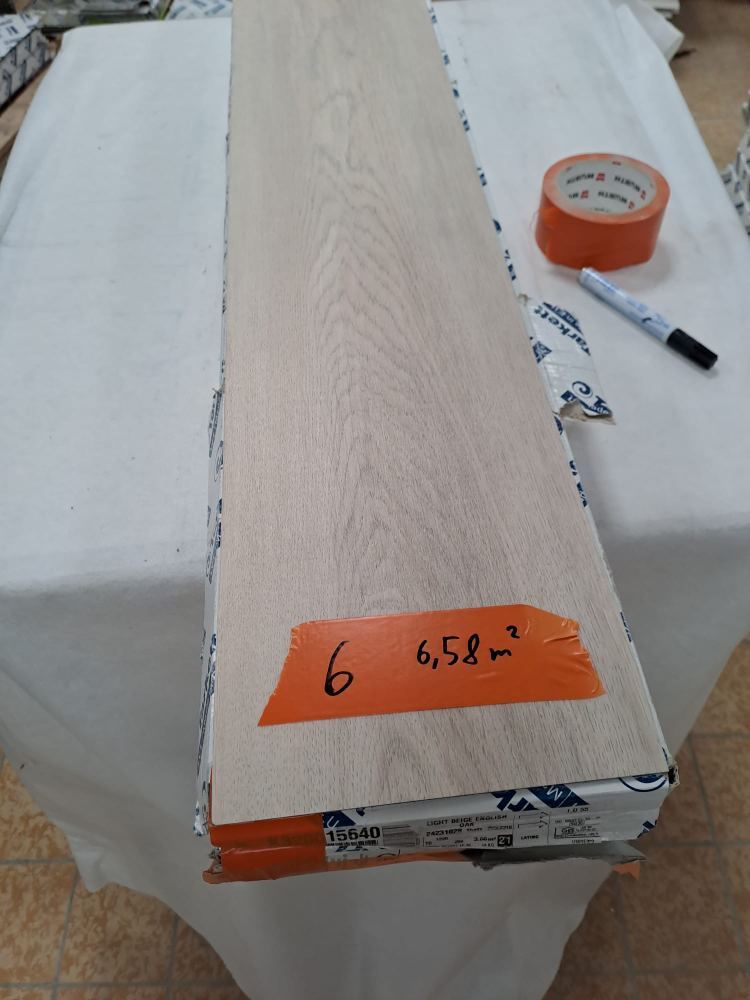PVC Designbodenbelag Restposten 6 – Light Beige English Oak (6,88 m², nur komplett)
