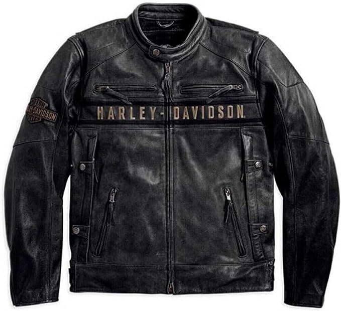 Harley Black Leather Jacket - Free Route 101 Motorsports Rental