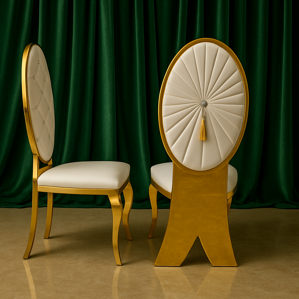 Majestic Bride & Groom Chair Set | S.N. LaVie Event Rentals & Services