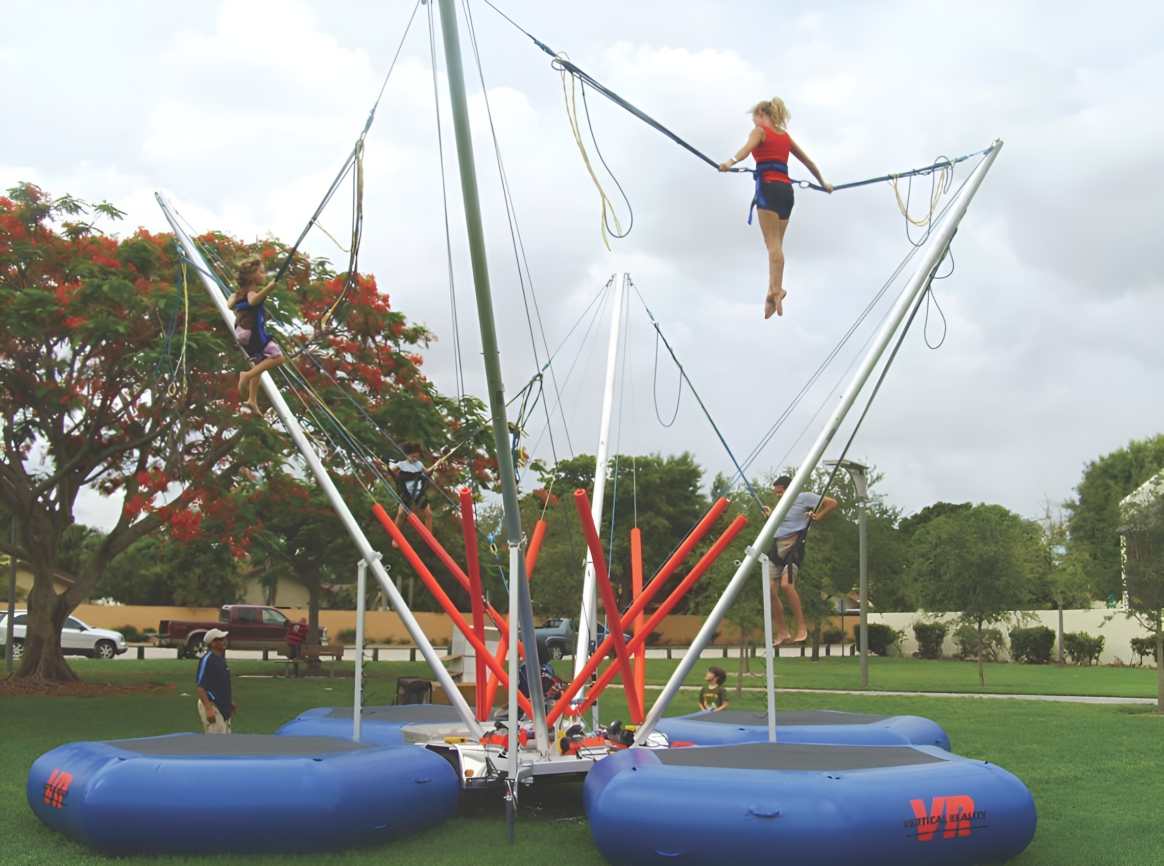 4-Station Bungee Trampoline Rental Houston | Extreme Party