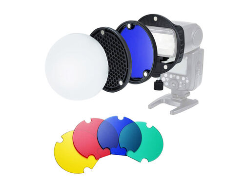 Рассеиватель с фильтрами для Накамерной Вспышки
