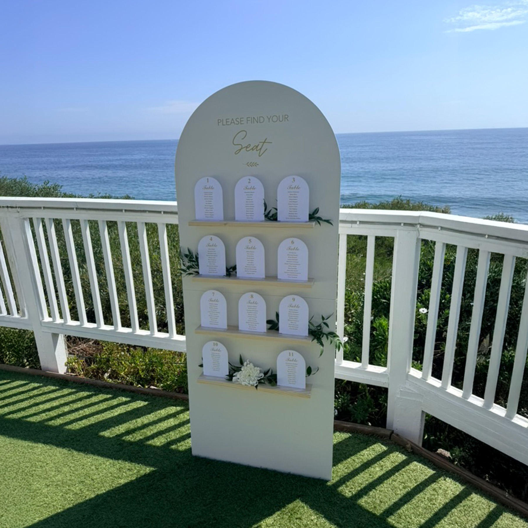 Coastal Ivory Seating Chart Display — photo 2