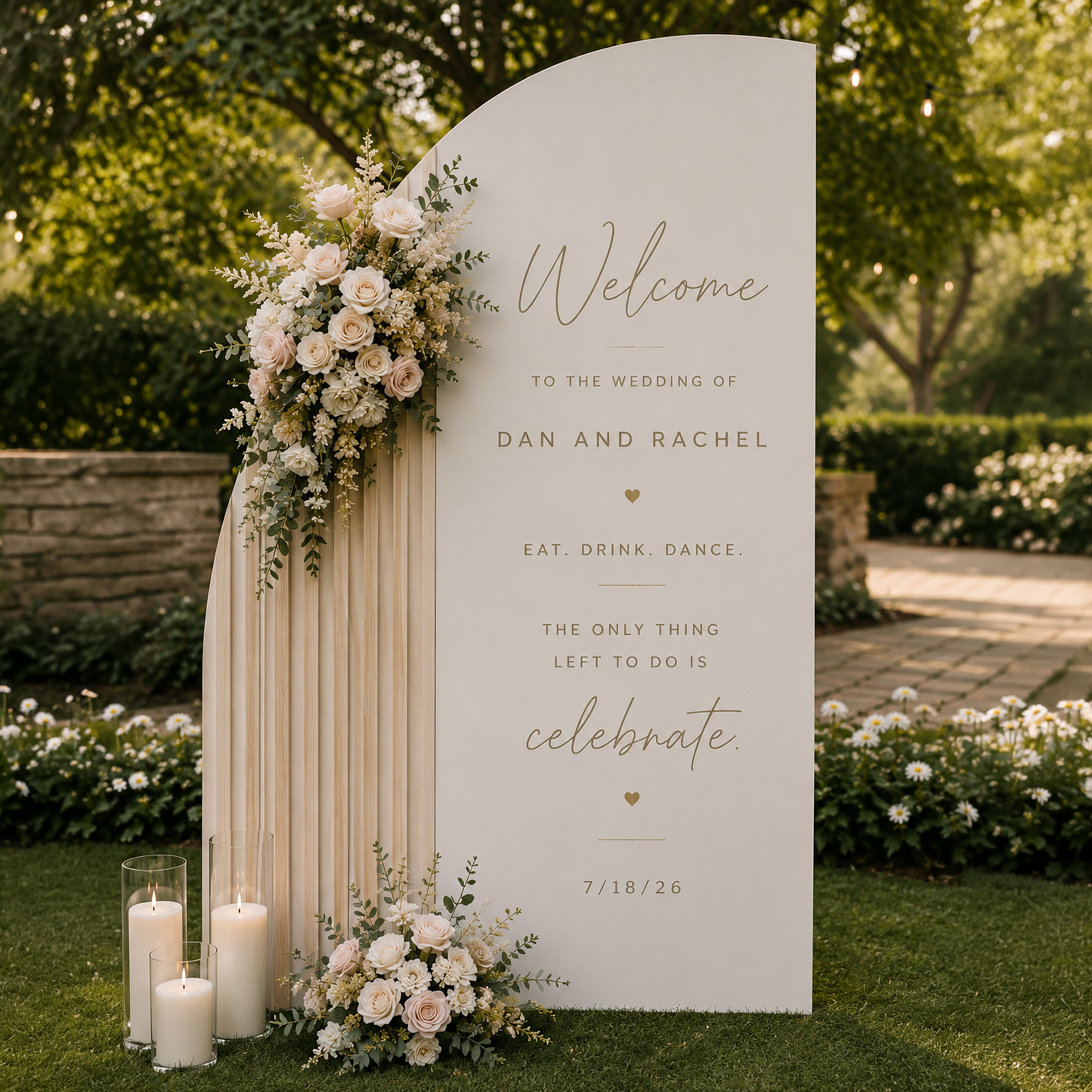 Coastal Ivory Welcome Sign