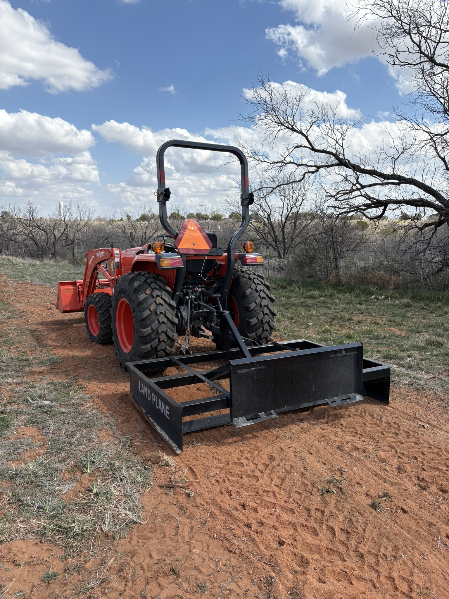 Tractor with land plane 72 inch | Sweetwater Equipment Rental, LLC