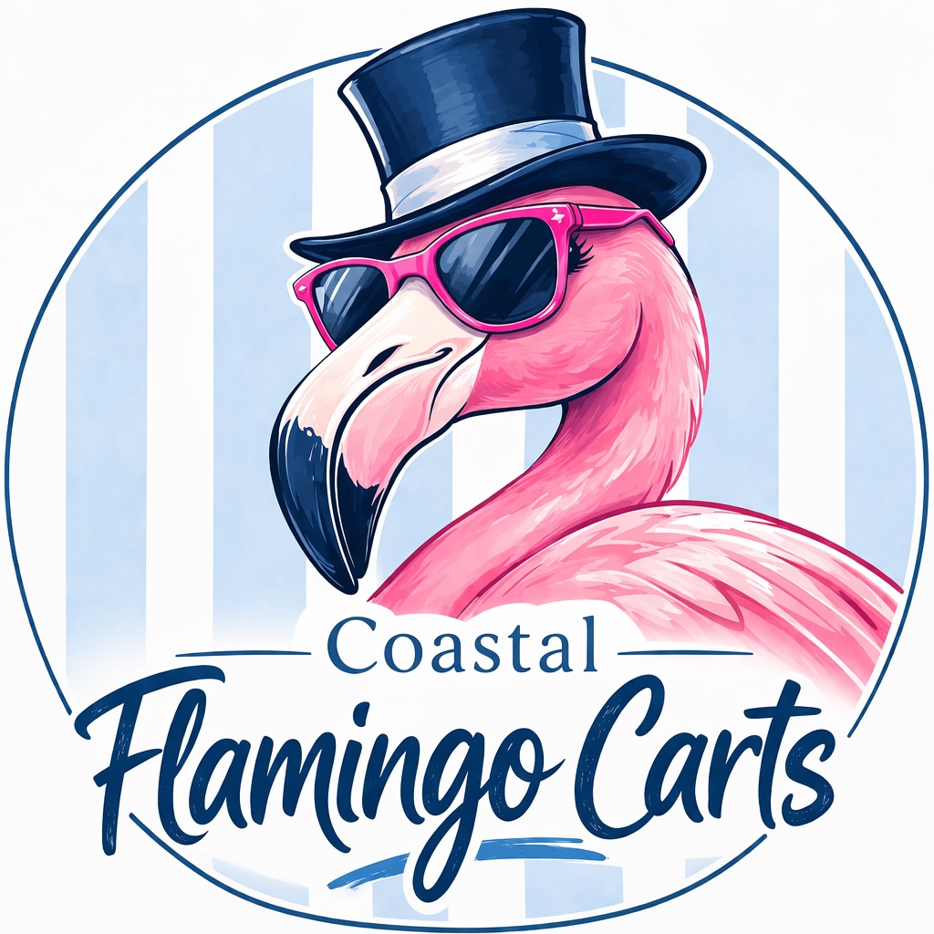Coastal Flamingo Carts