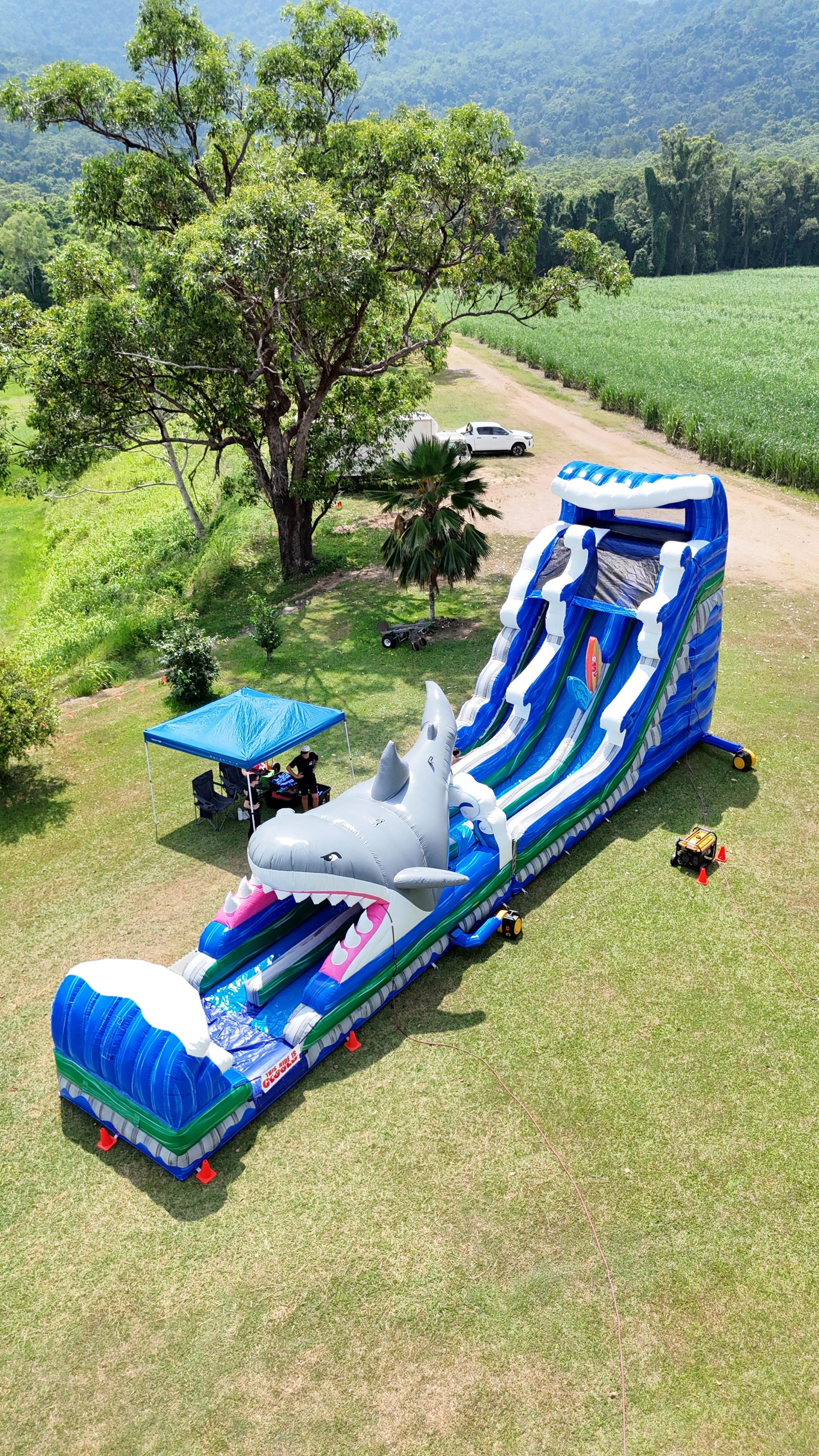 Drop Zone Inflatable 22ft Jaws: The Drop Zone - Supervision Included | Jumping Castle Hire ...