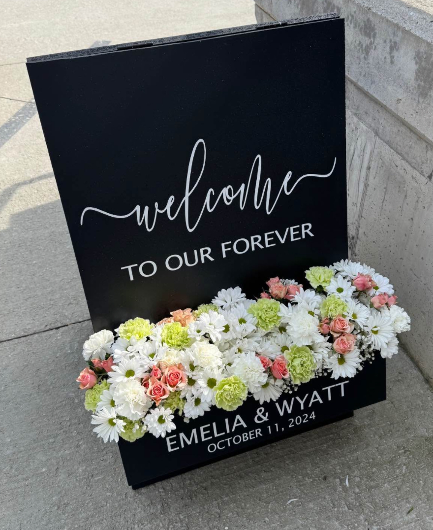 Flower Box Frame Sign Welcome Flower Box Sign | Decor Elegance