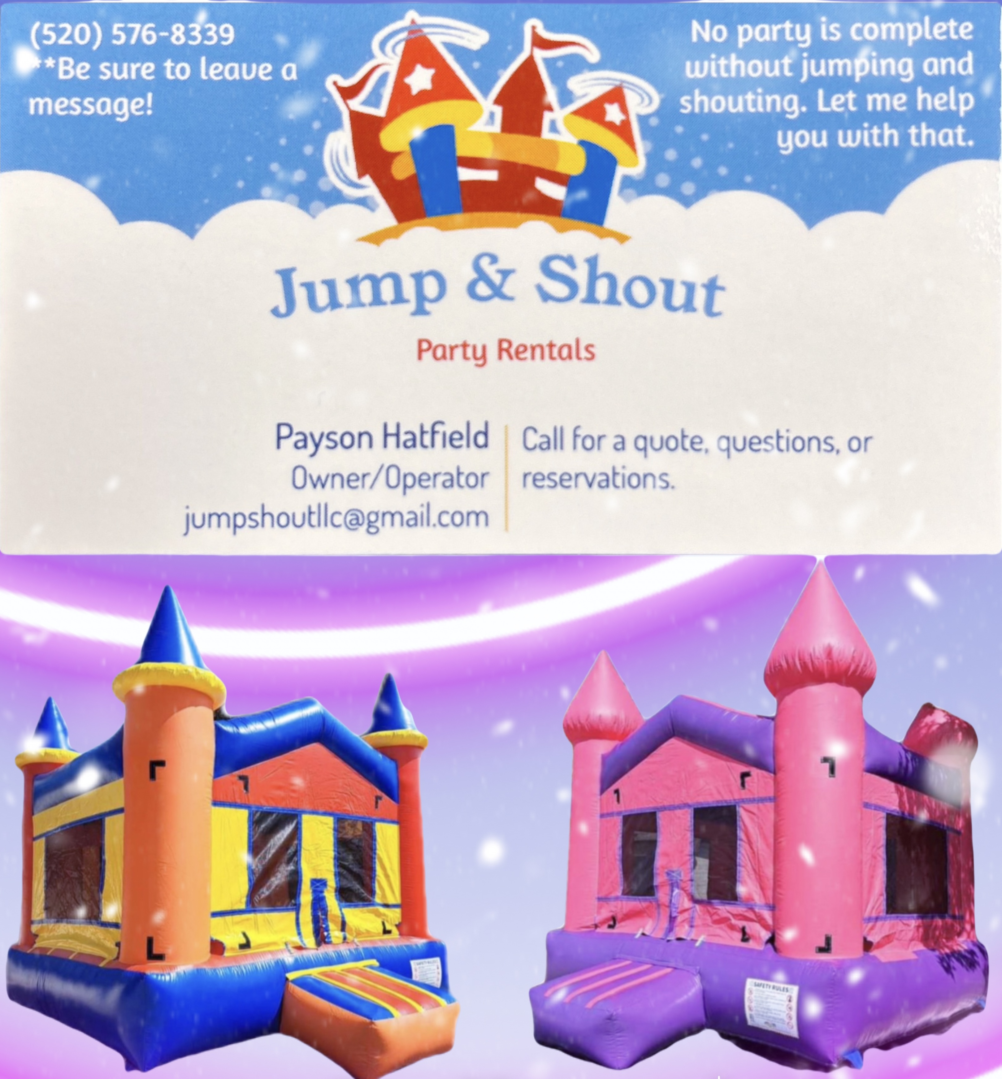 Combo Jumping Castles | Jump & Shout Party Rentals LLC