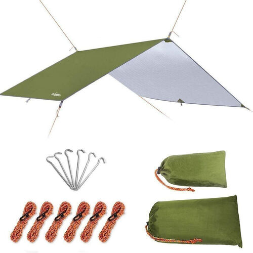 Tarp / bâche anti-pluie pour le bushcraft, bivouac 3*3M "Unigear - 	‎HU-XI-201"