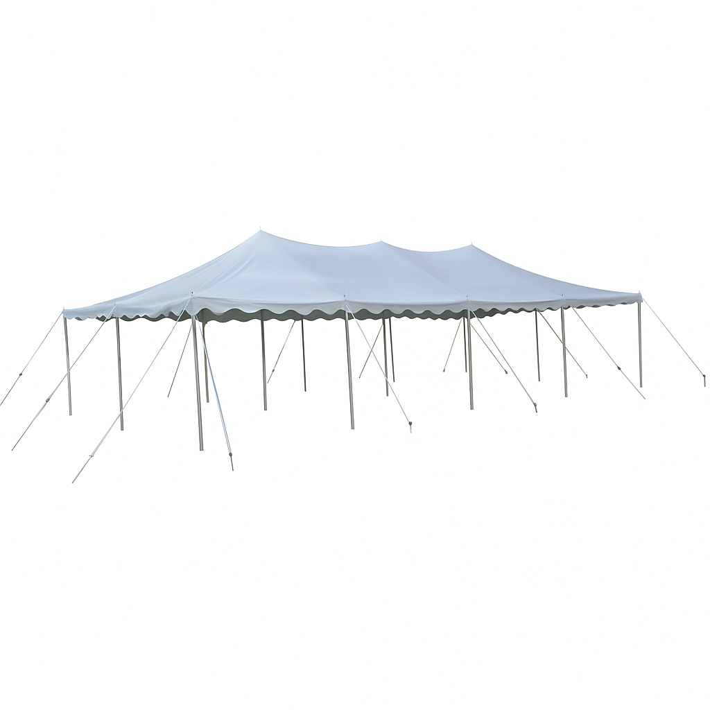20x40 White Pole Tent Rental | Event Rent ME