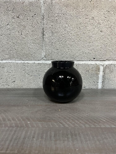 Black glass mini container