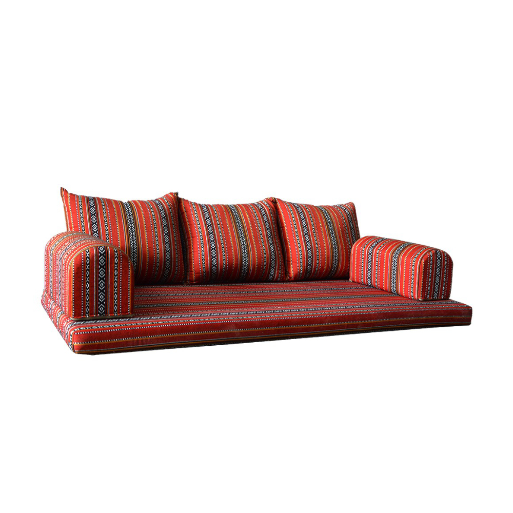 LES Red Sadu Majlis Style Floor Seating | Rent Furniture in Qatar - LES -  The Rental Company, image size:1000x1000