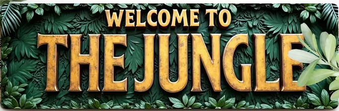 Welcome to the Jungle Sign | Gold Coast Event Hire Company