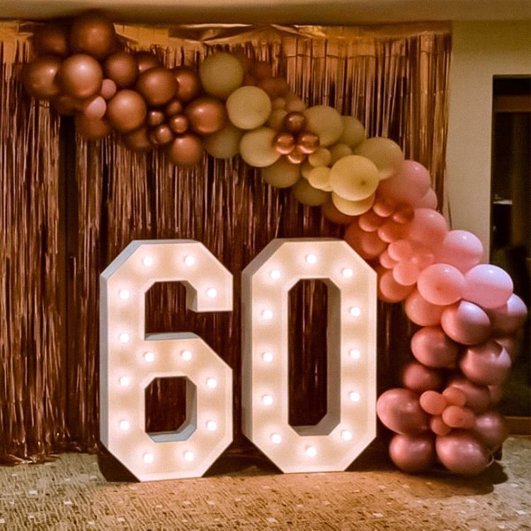 60th Birthday/Anniversary Marquee Light Rentals in Ottawa | Upglow ...