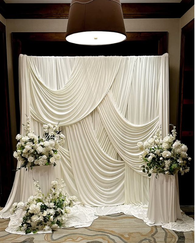 Event Rentals Backdrop Ivory Backdrop | Wedding & Event Rentals | Valley Decors – Fresno & Clovis