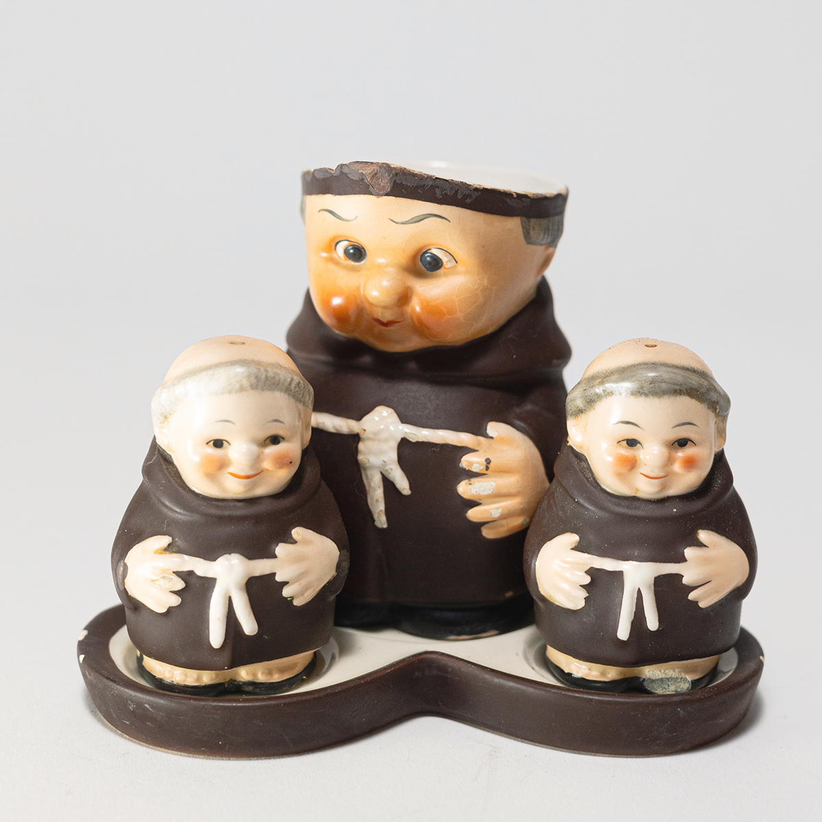 Vintage Goebel Monk Friar Tuck Salt & Pepper Shakers and Milk Pitcher ...