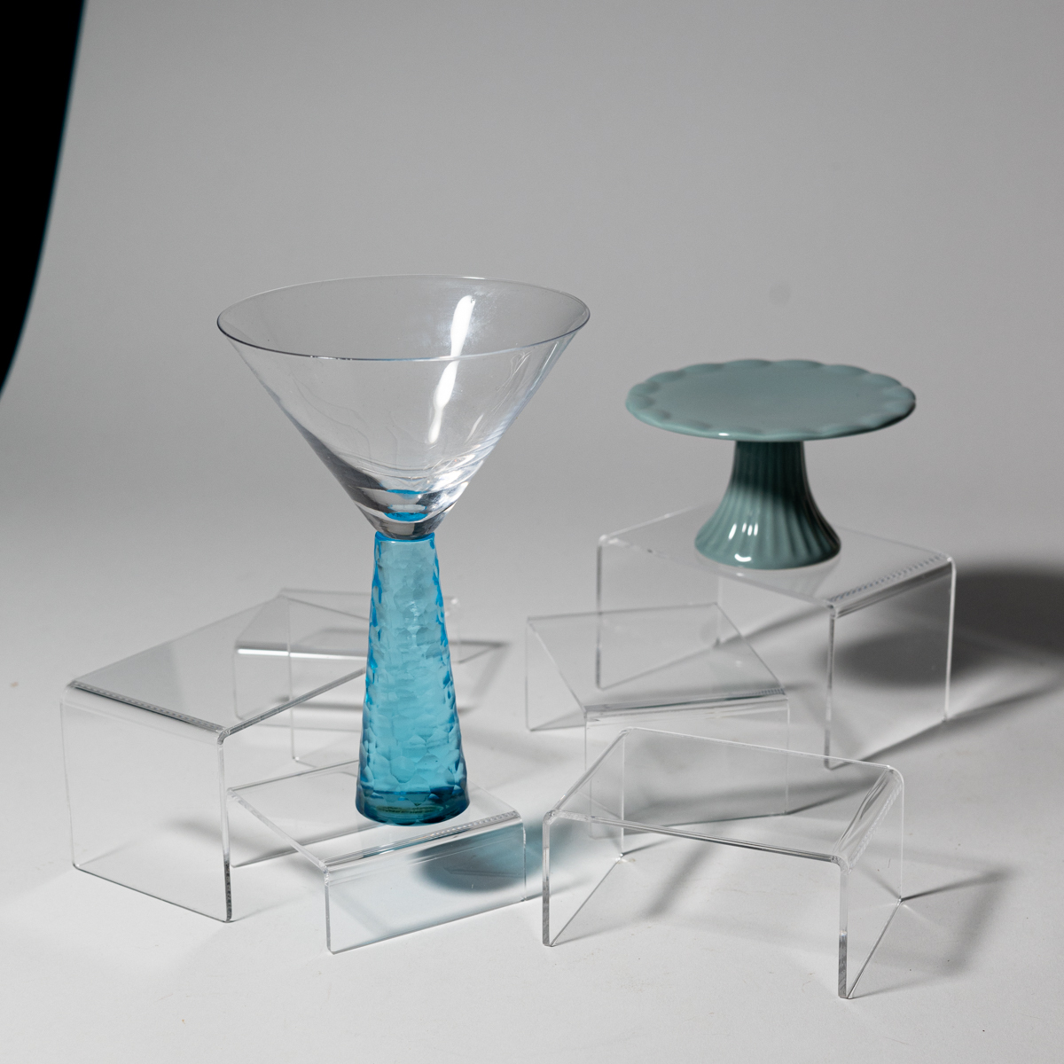 Clear Acrylic Rectangular Riser, set of 3 nesting | Prop Haulin