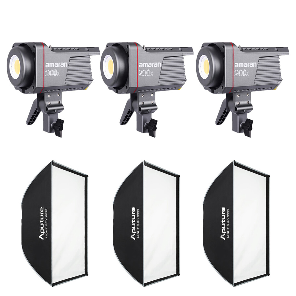 Rent Aputure Amaran 200X (Bi-Color) 3 Light Kit w Softboxes | Rent