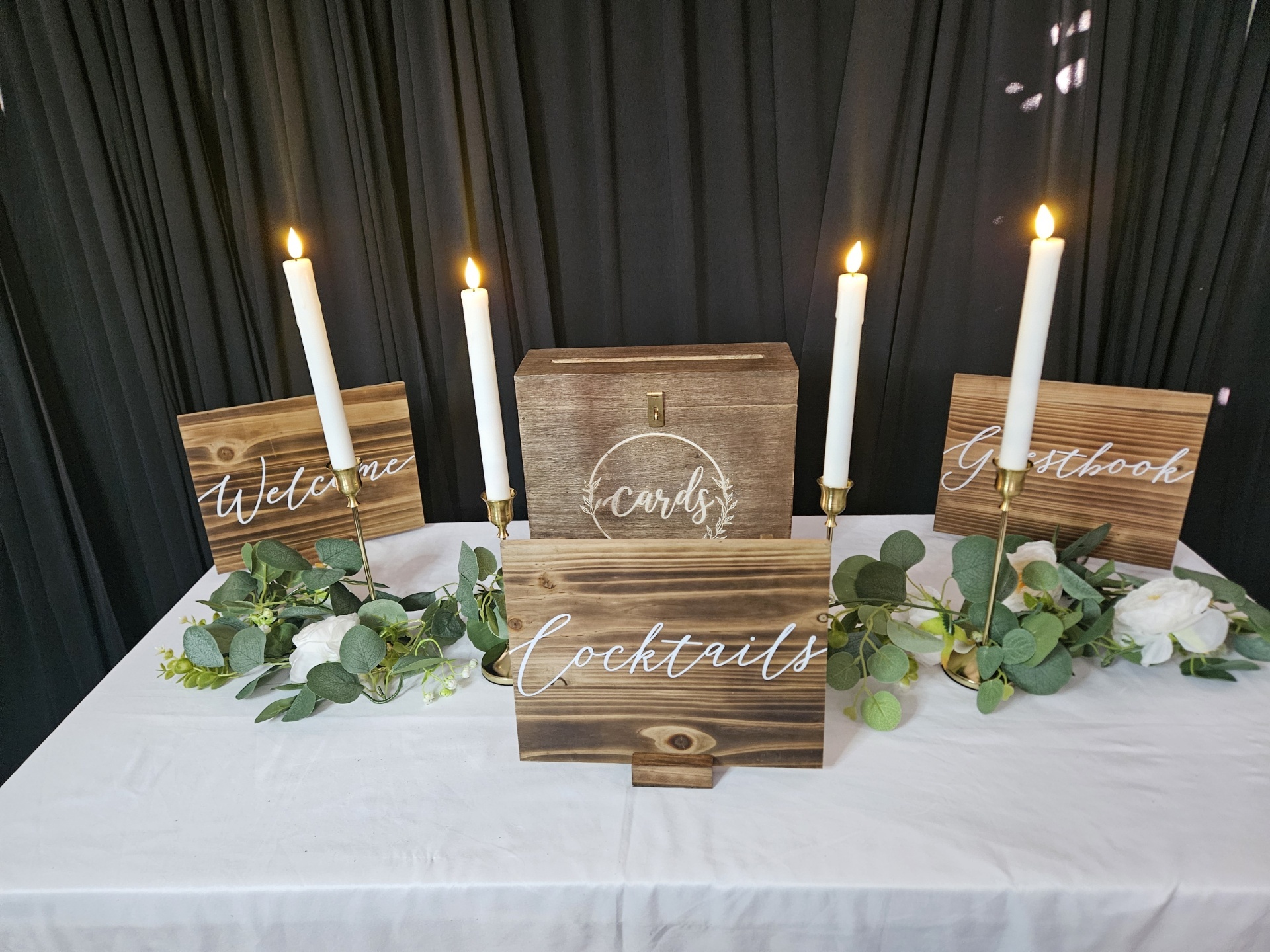 Rustic Wedding Signage & Card Box Set | Event Decor Rental | Event ...