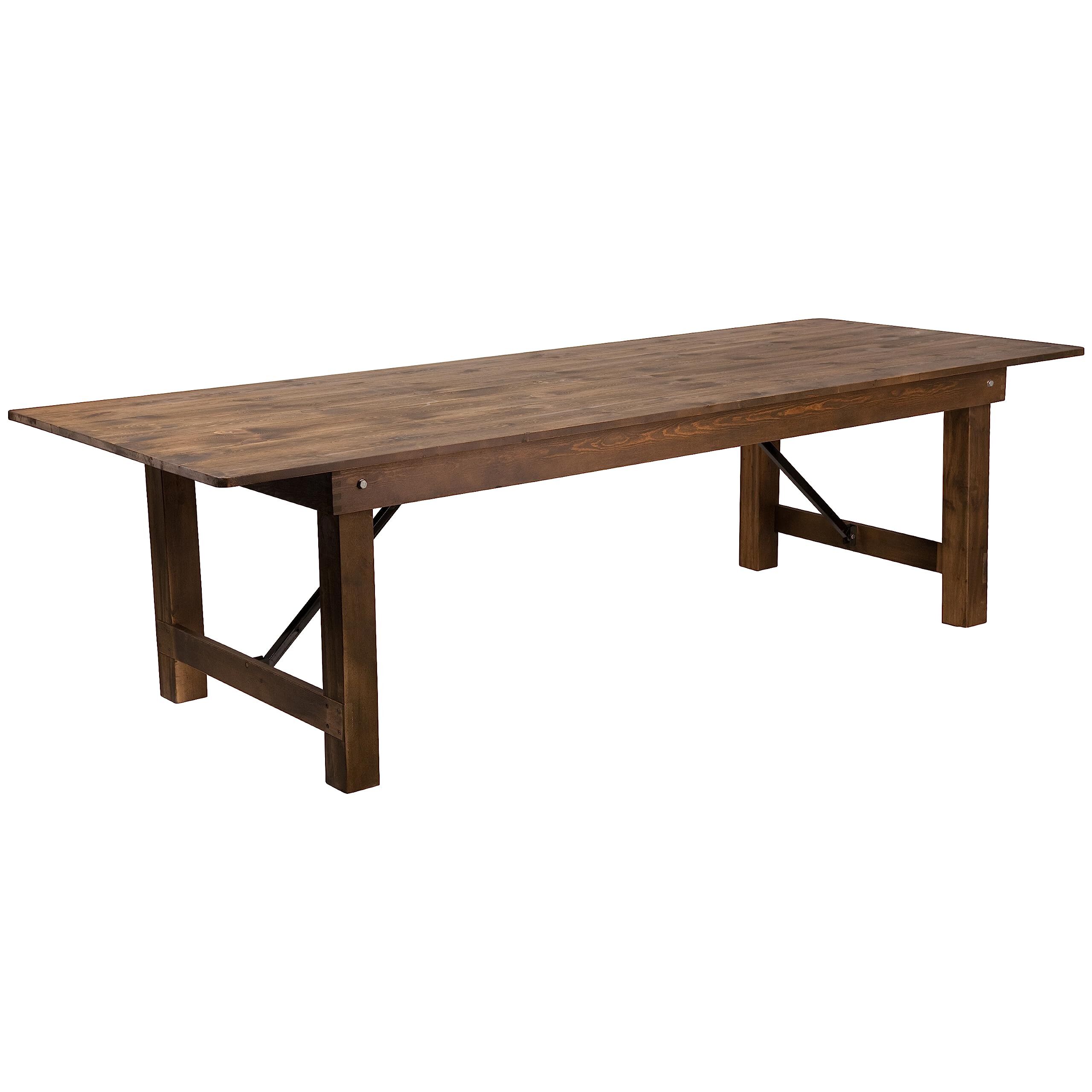 Wood Farmhouse Foldable Tables | Firefly Event Rentals Table and Chairs