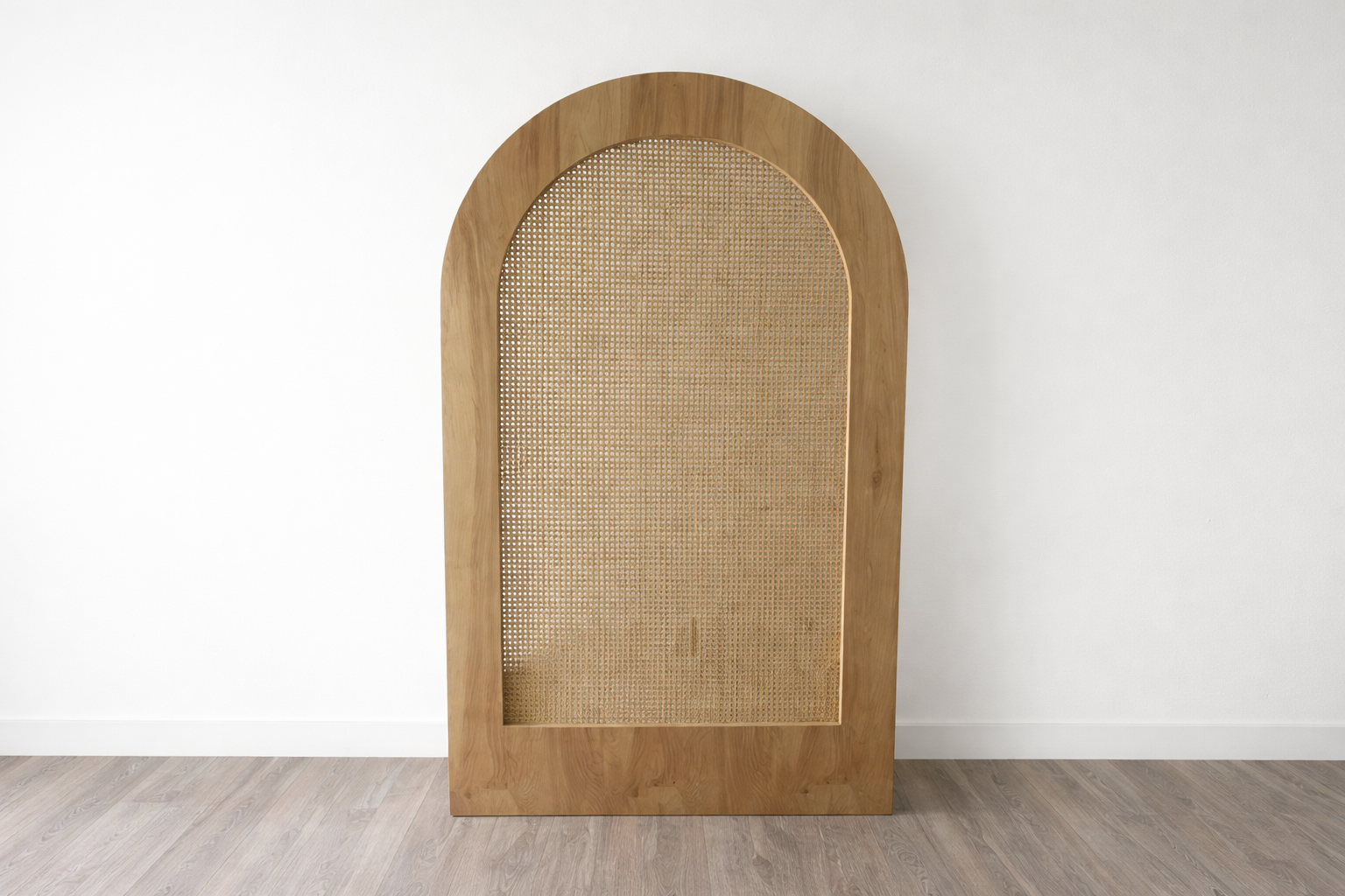 Rattan Arch Backdrop | Firefly Event Rentals Table and Chairs