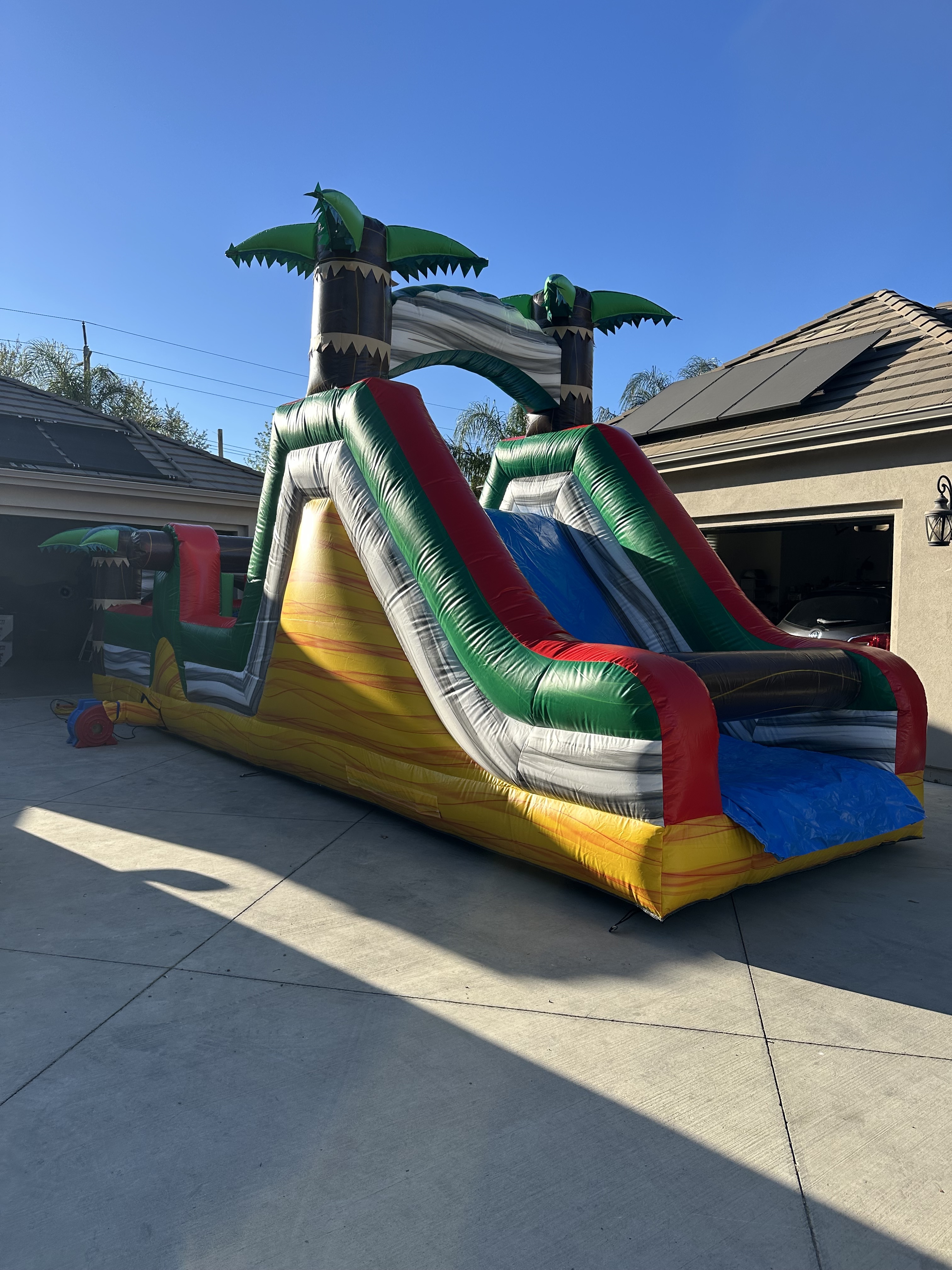 Triangle Square Racing Obstacle Course Triple Section Obstacle Course | Rain or Shine Rentals - Bounce houses ...