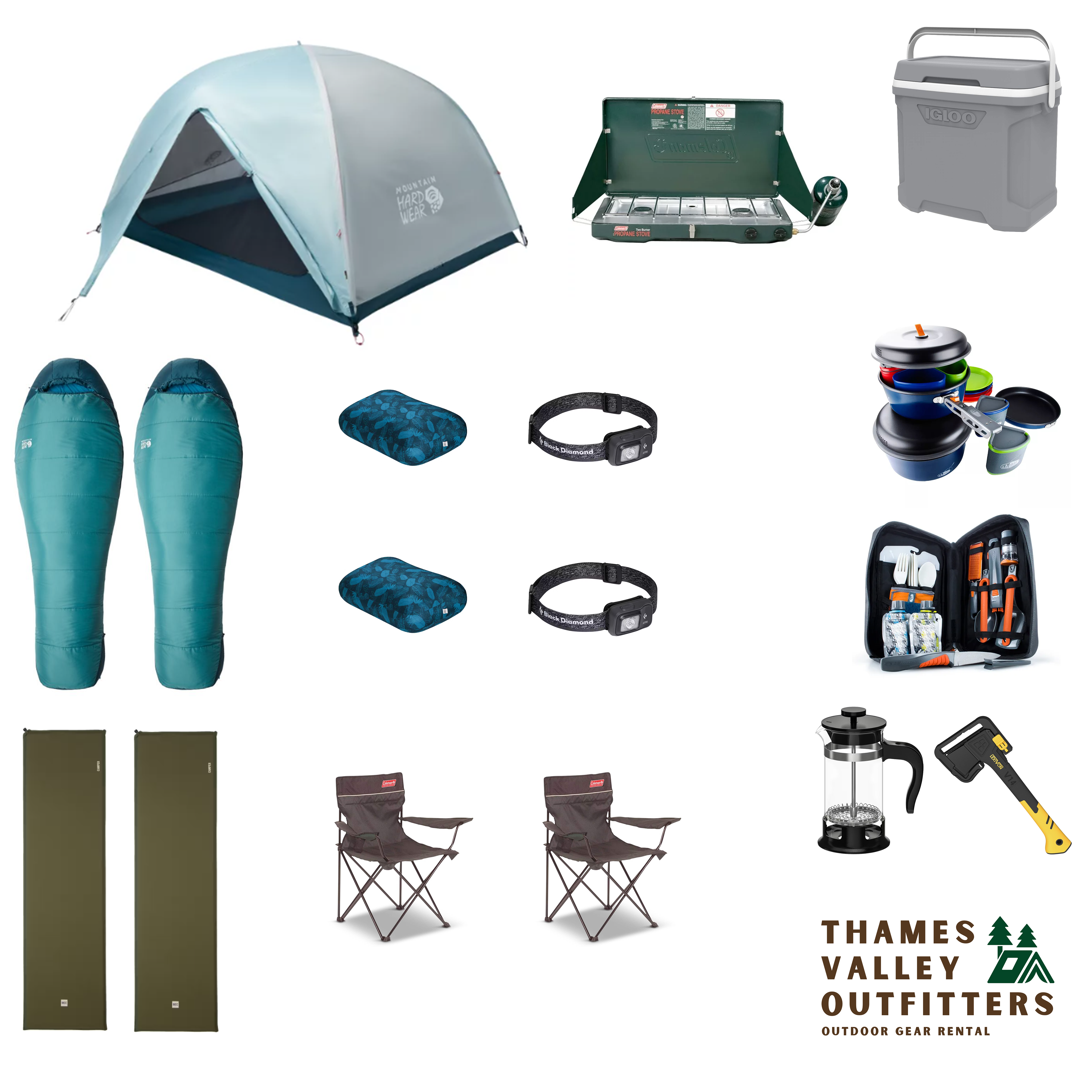 Full Camping Package - 2 Person | Thames Valley Outfitters Full Camping Package - 2 Person | Thames Valley Outfitters