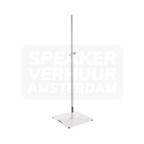 Licht- en speakerstatief met vloerplaat wit huren