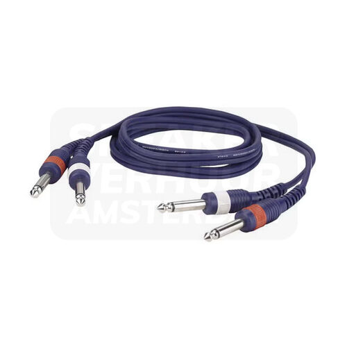 2x jack male naar 2x jack male - 1,5 meter - huren