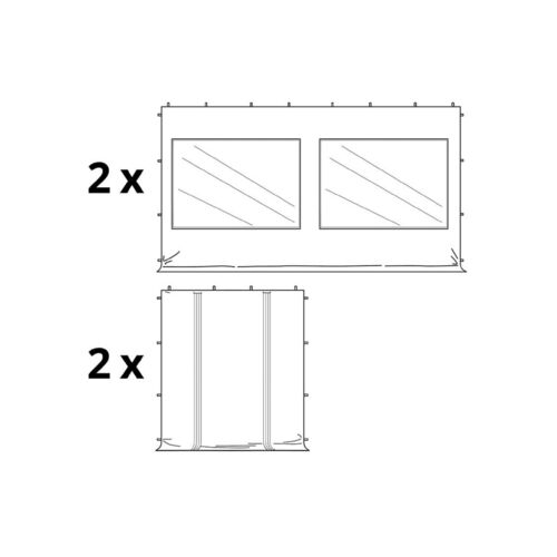 Partytent 3x6 zijwanden