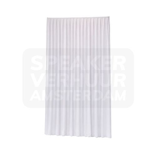Pipe & drape gordijn doek geplooid wit 300×500 cm huren