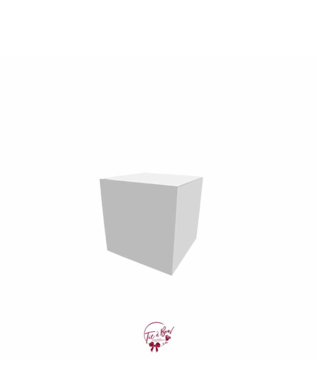 Pure White Acrylic Riser 8in x8in x 8in (Box) | Tie a Bow Rentals