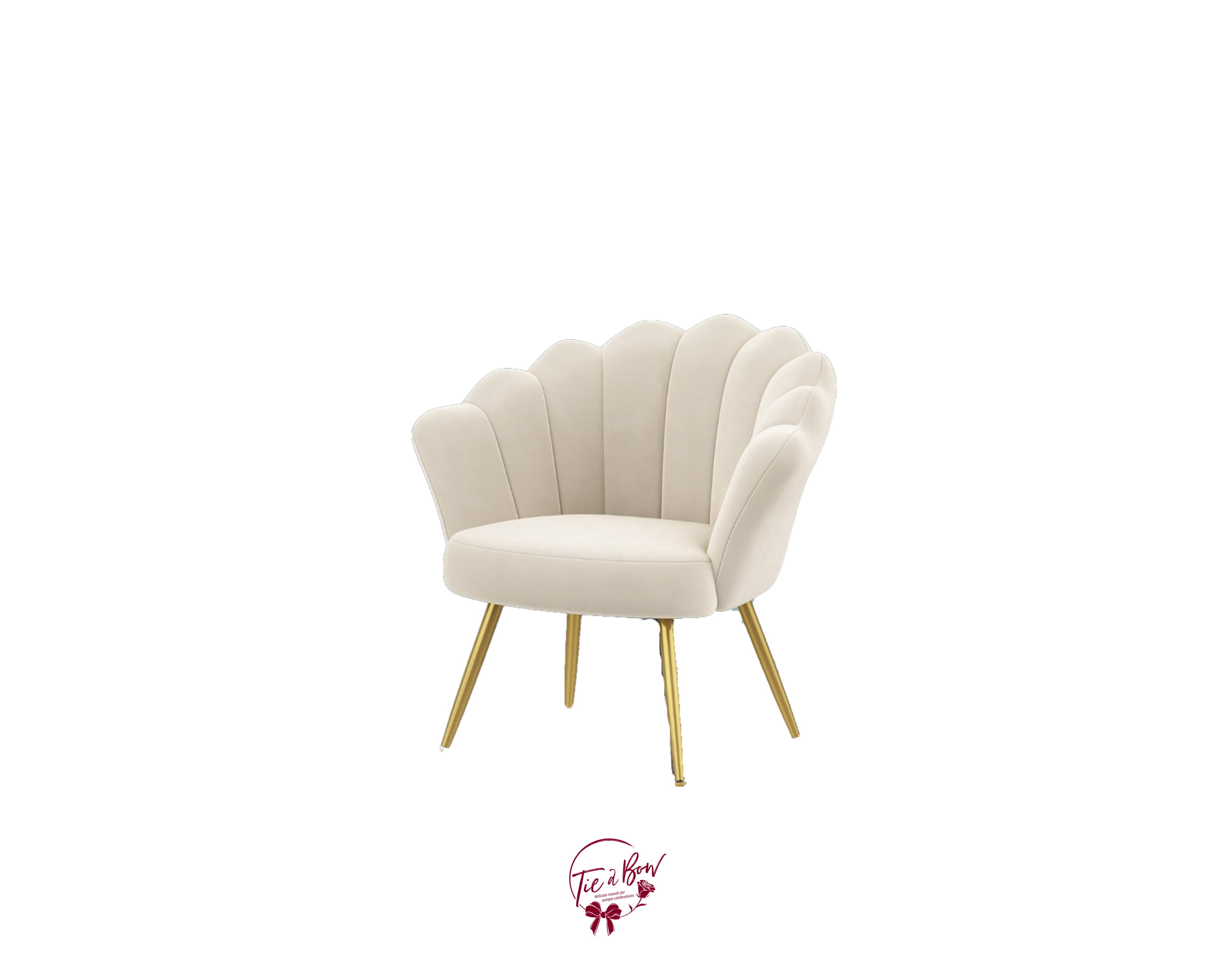 Shell Shaped Cream Chair (Adult) | Tie a Bow Rentals