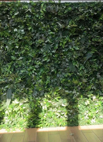 Vibrant Green Flower Wall