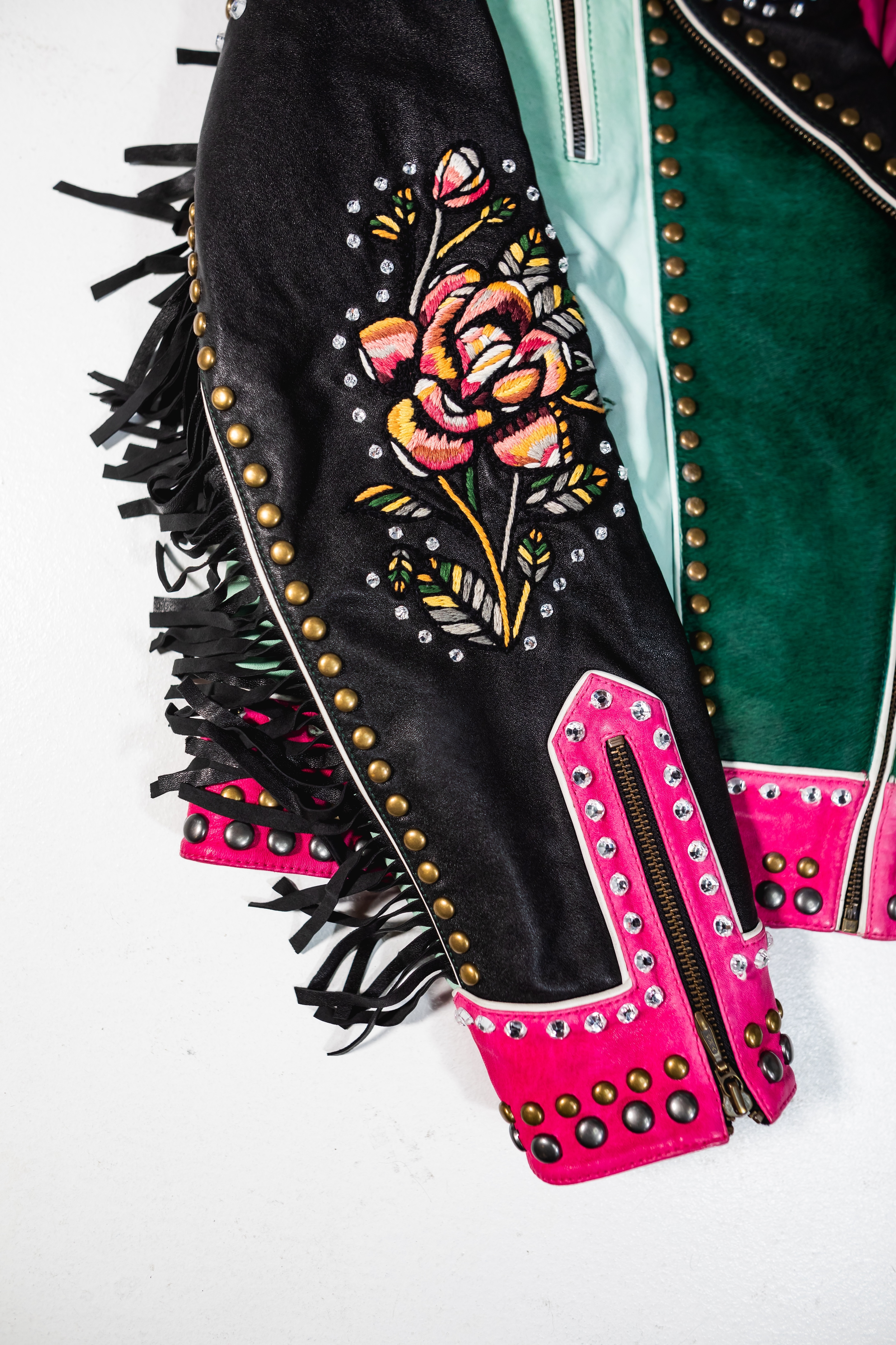 Double D Ranch Horse Head Biker Jacket | Silk & Saddle Luxury