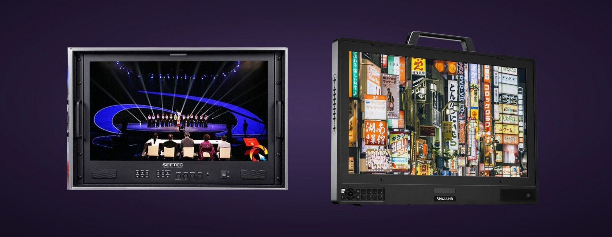 Seetec P215 ved siden af SmallHD Cine 24