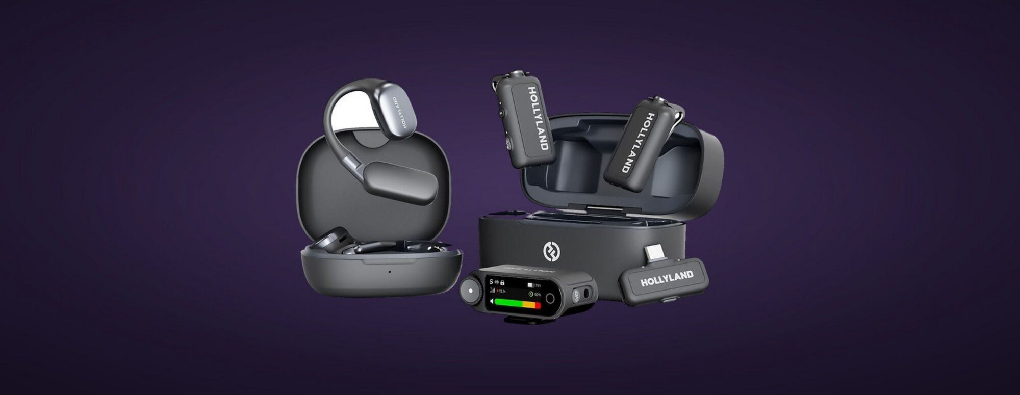 Hollyland Lark Max 2 sæt med lader-case