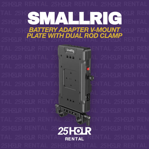 SMALLRIG - Battery Adapter V-Mount Plate - with Dual Rod Clamp