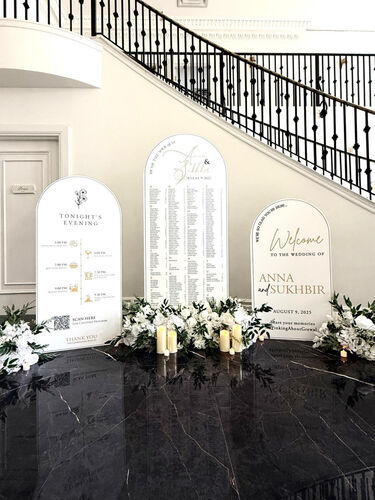 Triple Panel Seating Chart & Welcome Display