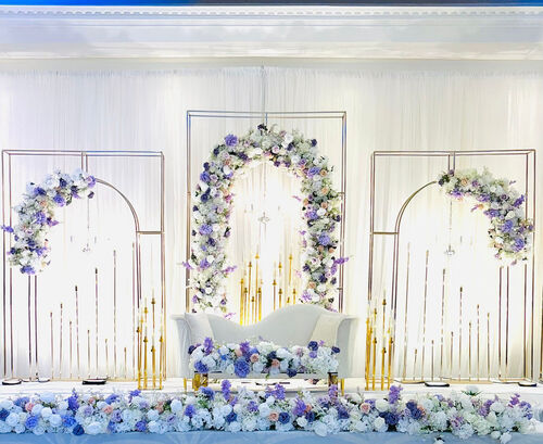 Gold Halo Arch Stage Decor