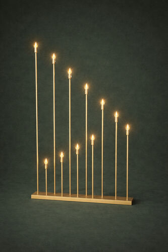 Gold Linear Candelabra Stand