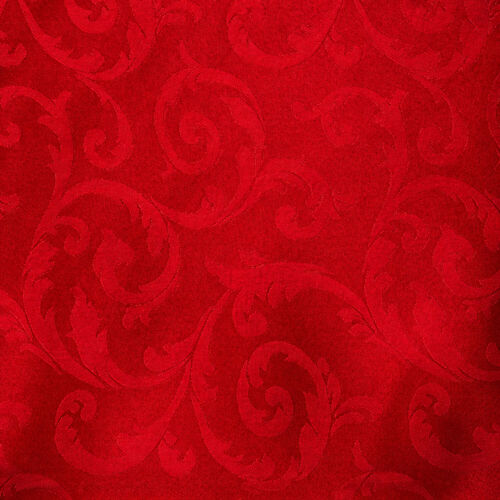 Classic Damask Jacquard Tablecloth – Red Round