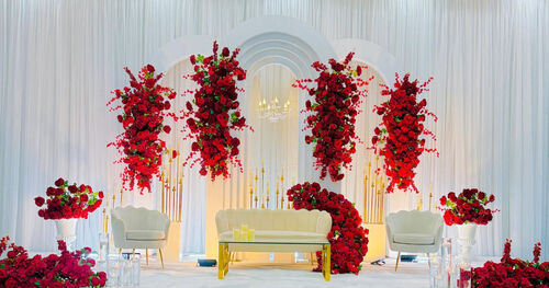 Triple Layered U-Arch Stage Decor