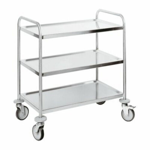 Stainless Steel Service Trolley (Silver)