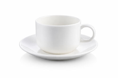 Classic White Coffee Cup & Saucer Set – 180 ml