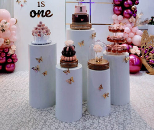 White Cylinder Plinths