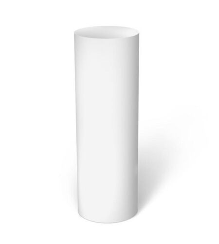 White Cylinder Plinth – 35″ Height