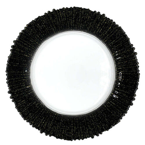 13” Glass Black Charger Plate
