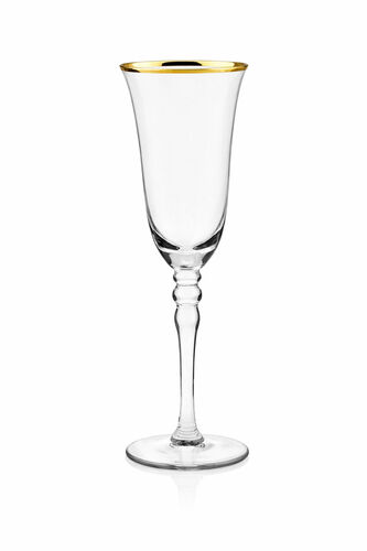 Crystal Gold Rimmed Champagne Glass